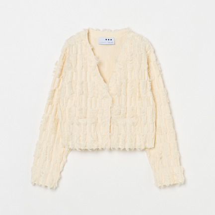 BRIGHT COTTON FRINGE JACKET