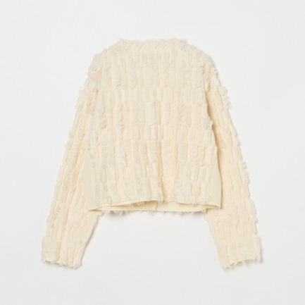 BRIGHT COTTON FRINGE JACKET 詳細画像 アイボリー 1