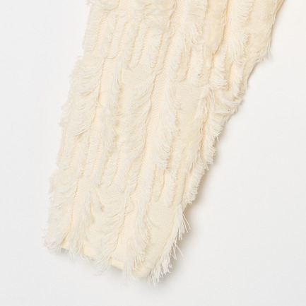 BRIGHT COTTON FRINGE JACKET 詳細画像 アイボリー 3