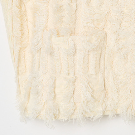 BRIGHT COTTON FRINGE JACKET 詳細画像 アイボリー 4