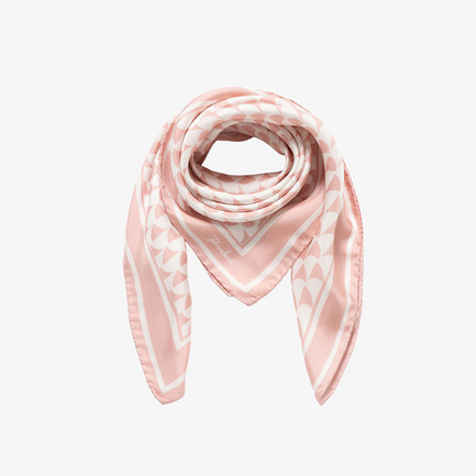 SILK SCARF A WAVE PRINT 詳細画像 ピンク 6