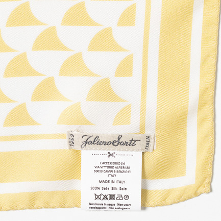 SILK SCARF A WAVE PRINT 詳細画像 クリーム 5