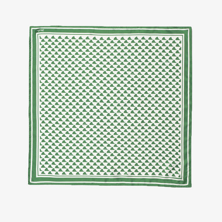 SILK SCARF A WAVE PRINT 詳細画像 グリーン 1