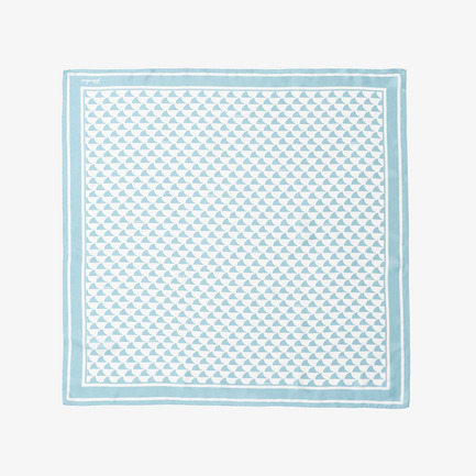 SILK SCARF A WAVE PRINT 詳細画像 スカイブルー 1