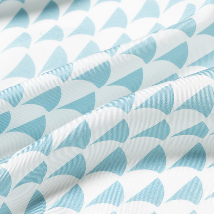 SILK SCARF A WAVE PRINT 詳細画像 スカイブルー 4