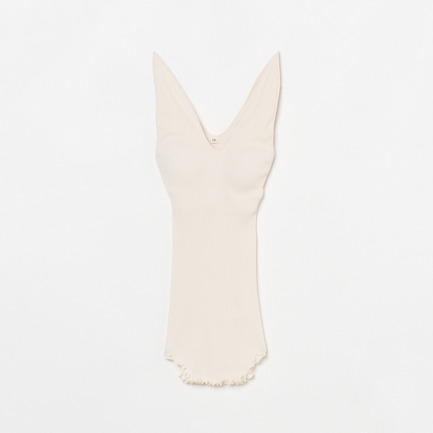 Twist cotton V-neck tanktop