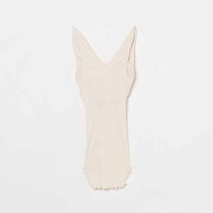 Twist cotton V-neck tanktop 詳細画像 アイボリー 1