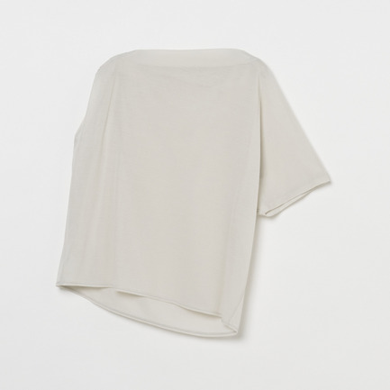 Crepe jersey asym T-shirt 詳細画像 ライトグレー 2