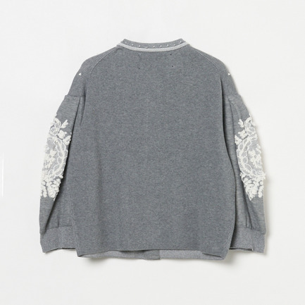 EMBROIDERY CREW CARDIGAN 詳細画像 ライトグレー 1