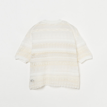 RANDOM BORDER LACE C/N 詳細画像 ホワイト 1