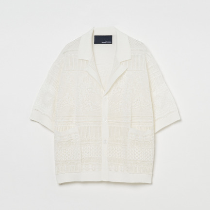 HALF SLEEVE  LACE CARDIGAN 詳細画像 アイボリー 1