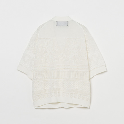 HALF SLEEVE  LACE CARDIGAN 詳細画像 アイボリー 2