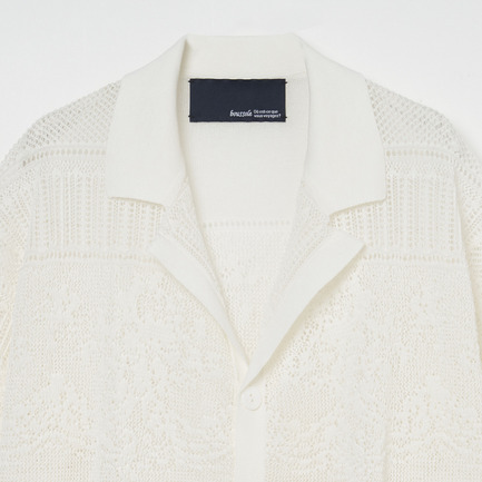 HALF SLEEVE  LACE CARDIGAN 詳細画像 アイボリー 3