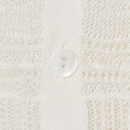 HALF SLEEVE  LACE CARDIGAN 詳細画像 アイボリー 6