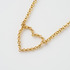 Heart Half Round Chain Necklace 詳細画像