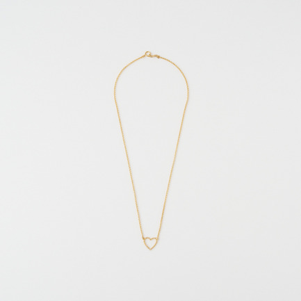 Heart Half Round Chain Necklace