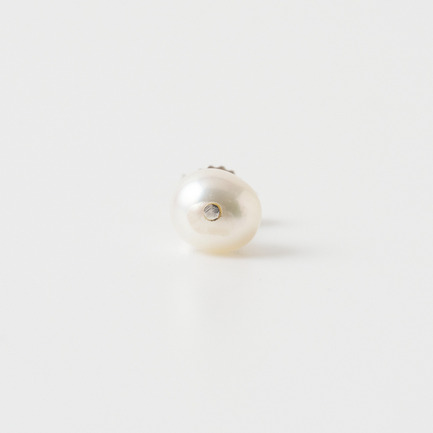 PEARL EARSTUD EARRING 1PC 詳細画像 ホワイト 2