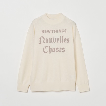 INTARSIA LOGO KNIT (NEW THINGS) 詳細画像 アイボリー 1