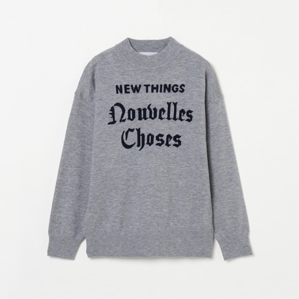 INTARSIA LOGO KNIT (NEW THINGS) 詳細画像 ミディアムグレー 1