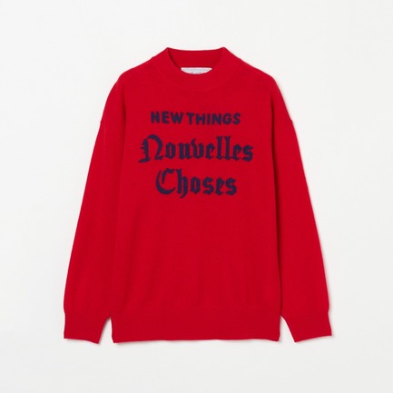 INTARSIA LOGO KNIT (NEW THINGS) 詳細画像 レッド 1