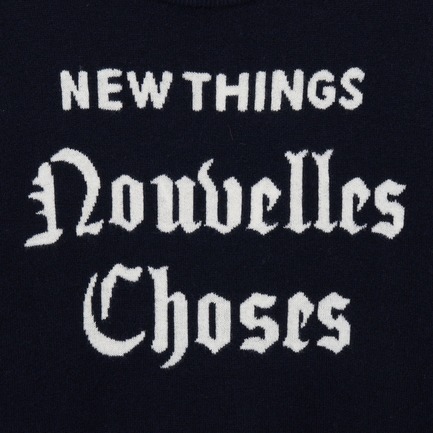 INTARSIA LOGO KNIT (NEW THINGS) 詳細画像 ネイビー 5