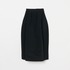 CURVED PLEATED SKIRT BLK 詳細画像