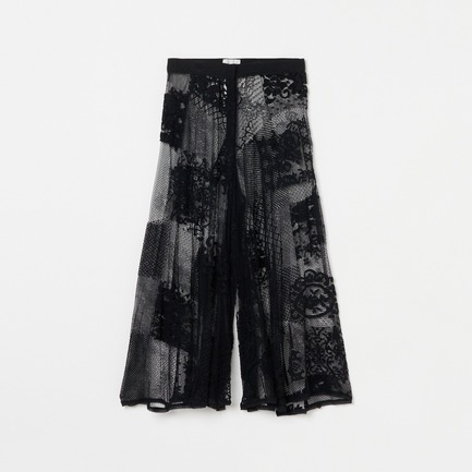 LACE WIDE PANTS 詳細画像 ブラック 6