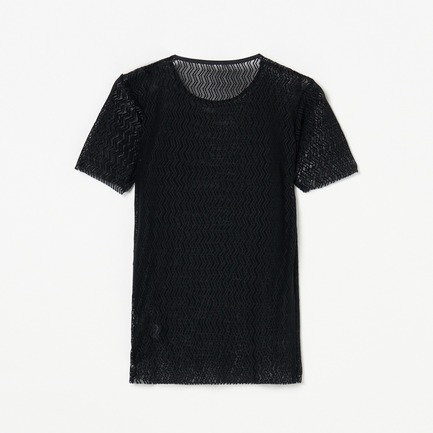 LOUNGE WAVE LACE TEE 詳細画像 ブラック 1