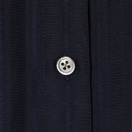 SHEER STRIPE DRAWSTRING SHIRT 詳細画像 ネイビー 5