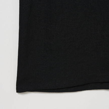 FAUX LINEN V NECK DRESS 詳細画像 ブラック 5