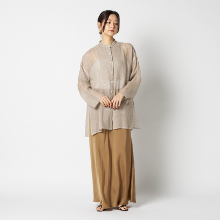 CUPRO MAXI FLARE SKIRT 詳細画像 キャメル 3