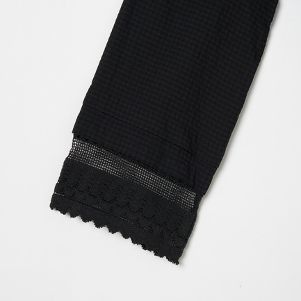 COTTON SHADOW CHECK DRESS 詳細画像 ブラック 3