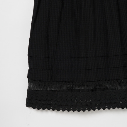 COTTON SHADOW CHECK DRESS 詳細画像 ブラック 4