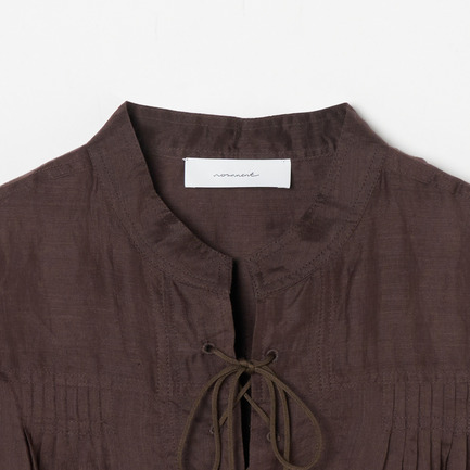 RAMIE TUCK LACE UP DRESS 詳細画像 ブラウン 3
