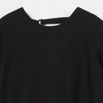 COTTON LINEN VBACK DRESS 詳細画像 ブラック 2
