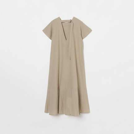 COTTON LINEN VBACK DRESS 詳細画像 オレンジ系 1