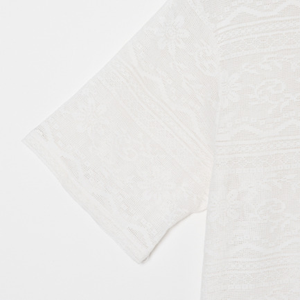 COTTON LACE BUTTON SHIRT 詳細画像 アイボリー 3