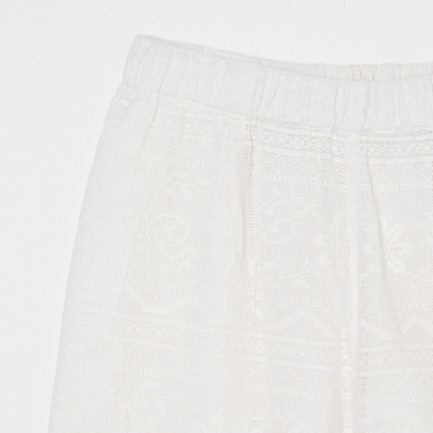 COTTON LACE EASY PANTS 詳細画像 アイボリー 3