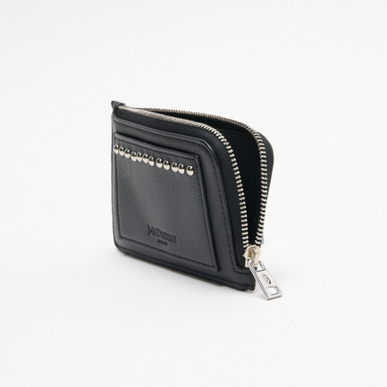 ZIP CARD HOLDER WITH STUDS BLK 詳細画像 ブラック 7