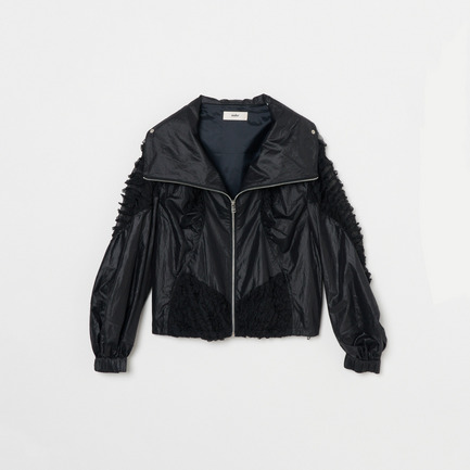 RUFFLE CHIFFON BLOUSON 詳細画像 ブラック 7