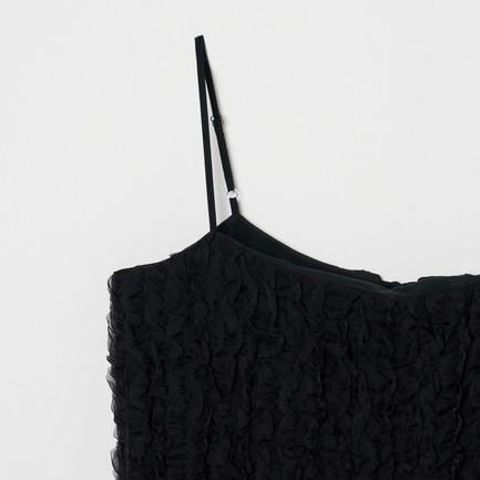 RUFFLE CHIFFON CAMI DRESS 詳細画像 ブラック 4
