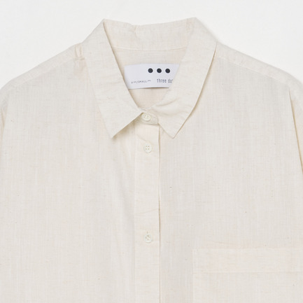 COTTON LINEN SHIRT 詳細画像 アイボリー 2