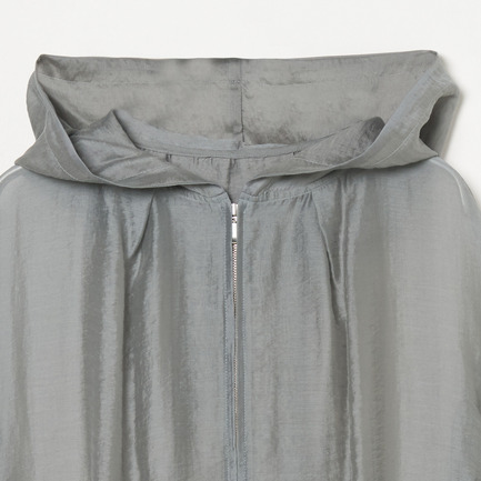 SHINY ZIP UP HOODY 詳細画像 ライトグレー 2