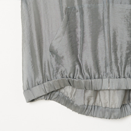 SHINY ZIP UP HOODY 詳細画像 ライトグレー 4