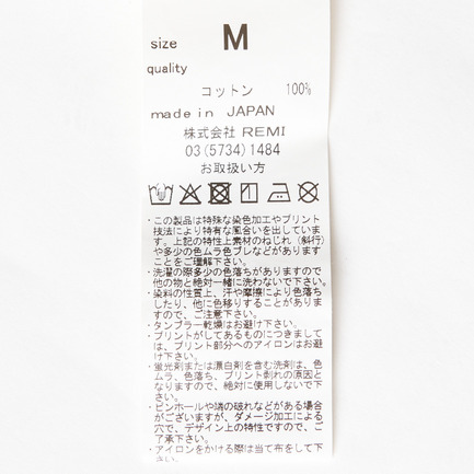 LW加工 RMC PRINT TEE 詳細画像 アイボリー 7