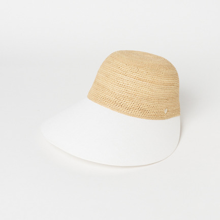 BLAISE RAFFIA & LINEN CAP