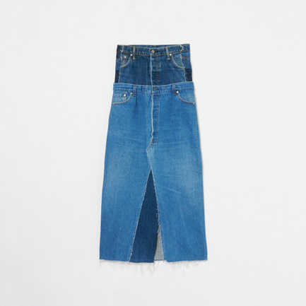 W WAIST I LINE SKIRT 詳細画像 ブルー系 9