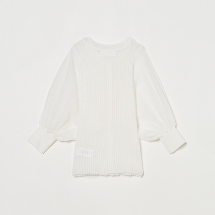 SHEER VOLUME SLEEVE CARDIGAN 詳細画像 ホワイト 1