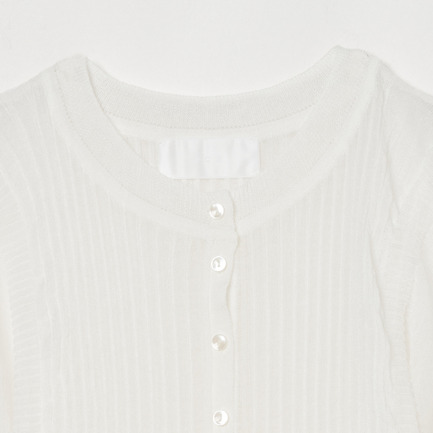 SHEER VOLUME SLEEVE CARDIGAN 詳細画像 ホワイト 2