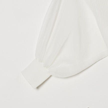 SHEER VOLUME SLEEVE CARDIGAN 詳細画像 ホワイト 3
